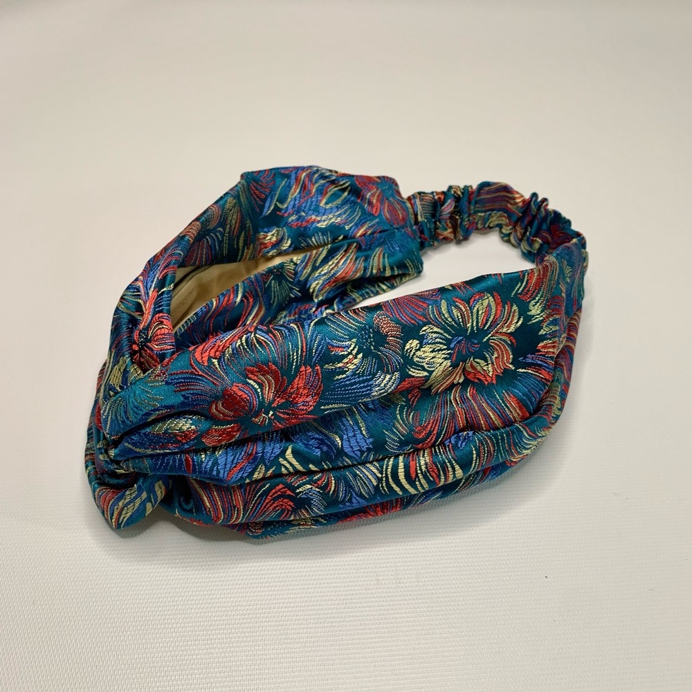 Headband handmade from luxury jacquard fabric fully lined with elastic - Picture 3 of 10